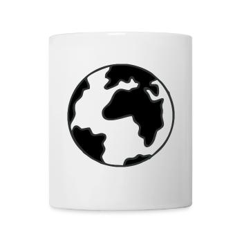Minimalist World Map Graphic - Mug - white - Front