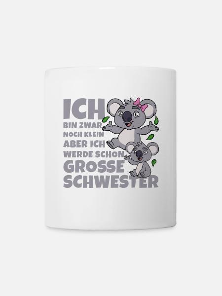 Große Schwester Koala Koalas Geschwister Mädchen - Tasse - Weiß