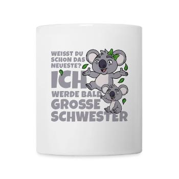 Bald Große Schwester Koala Geschwister Mädchen - Tasse - Weiß - Vorne