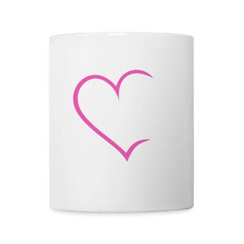 Herz mit Diamantring Ehering Ring Hochzeit Braut - Tasse - Weiß - Vorne