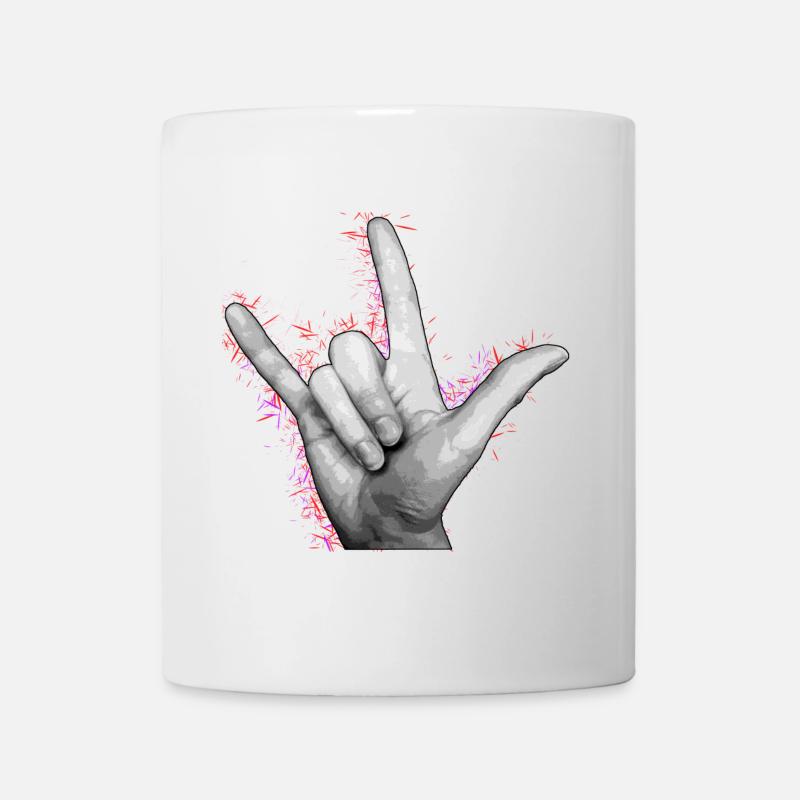 LOVE YOU Rouge - Mug blanc - blanc