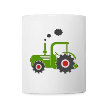 Green Tractor - Mug - white - Front
