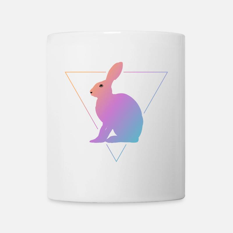 Feldhase Bunt - Tasse - Weiß