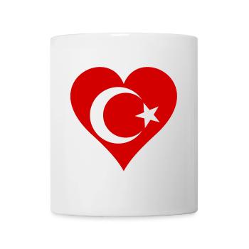 Turkish flag as a heart - Mug - white - Front