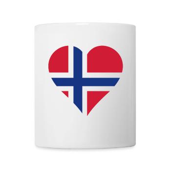 La Norvège, cœur - Mug blanc - blanc - Devant