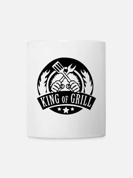roi de grill - Mug blanc - blanc