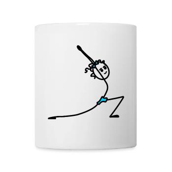 yoga exercise sun salutation - Mug - white - Front
