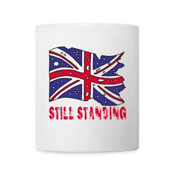 Zerrissene englische Flagge - Tasse - Weiß - Vorne