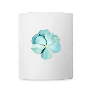 blaue Blume - Tasse - Weiß - Vorne