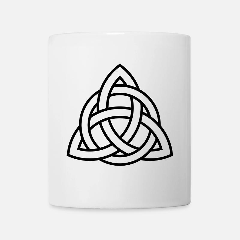 Triqueta celtique ou symbole triquetra BLANC - Mug blanc - blanc