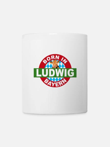 Born in Bayern, Ludwig, Luke, Wigg, Geschenk, Love - Tasse - Weiß