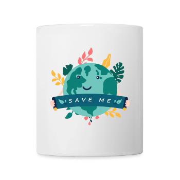 Save me rettet mich naturschutz klimwandel natur - Tasse - Weiß - Vorne