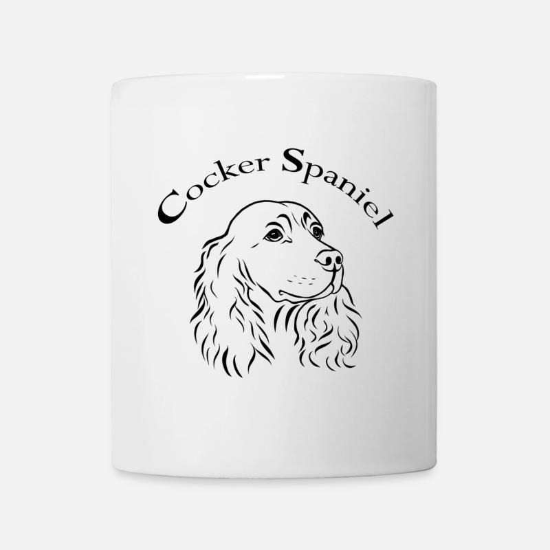 Portrait de cocker - Mug blanc - blanc