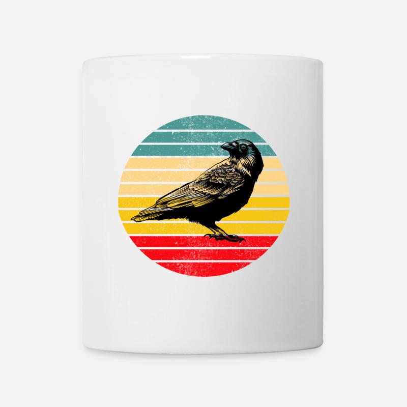 Rabe Krähe Vogel - Tasse - Weiß