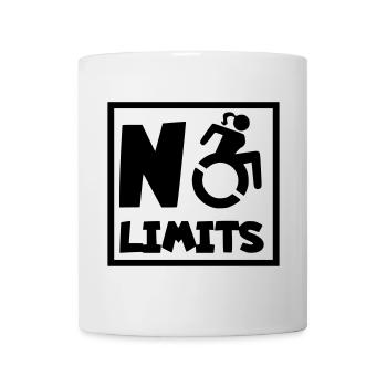 Aucune limite pour cette dame en fauteuil roulant # - Mug blanc - blanc - Devant