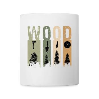 Holz Wood Axt Motorsäge Handsäge Kreissäge Baum - Tasse - Weiß - Vorne