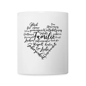 Familie Herz - Tasse - Weiß - Vorne