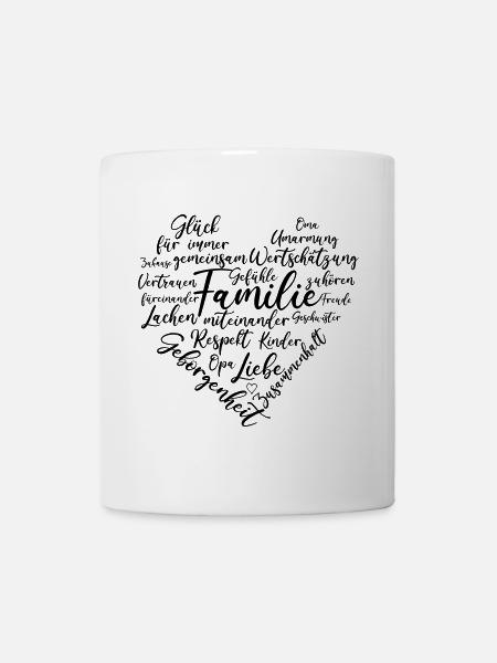 Familie Herz - Tasse - Weiß