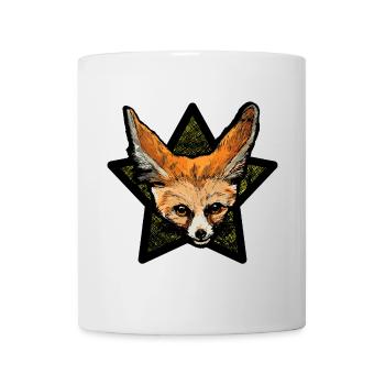 Fennek (Bunter Stern) - Tasse - Weiß - Vorne