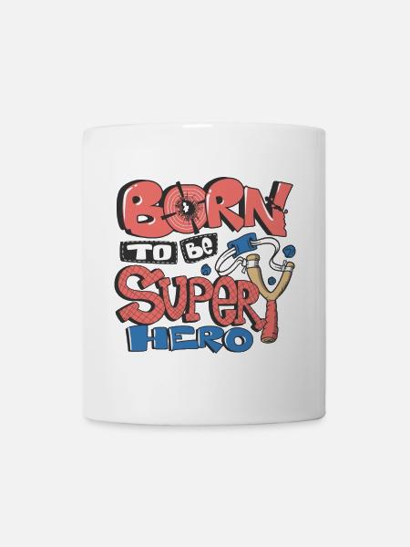 Born to be super hero gift idea - Mug - white