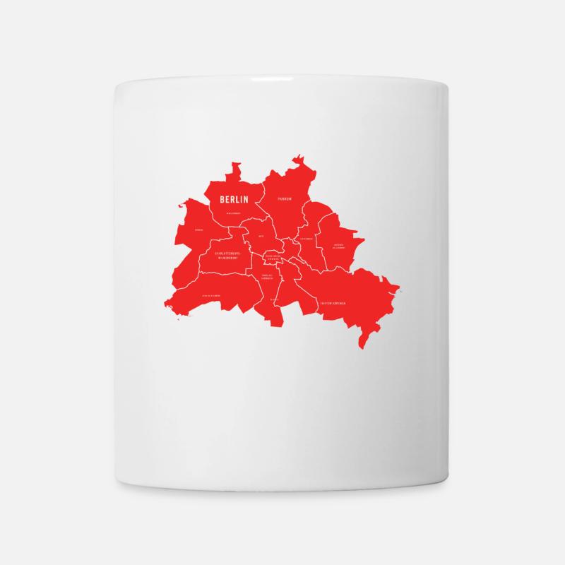 Berlin Karte - Tasse - Weiß