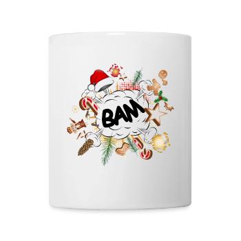 bulle comique drôle - temps de Noël stressant - Mug blanc - blanc - Devant