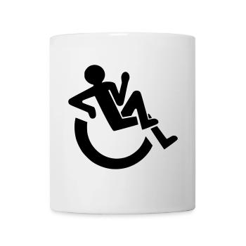 Entspannter Rollstuhlfahrer, Roller, Behinderter # - Tasse - Weiß - Vorne