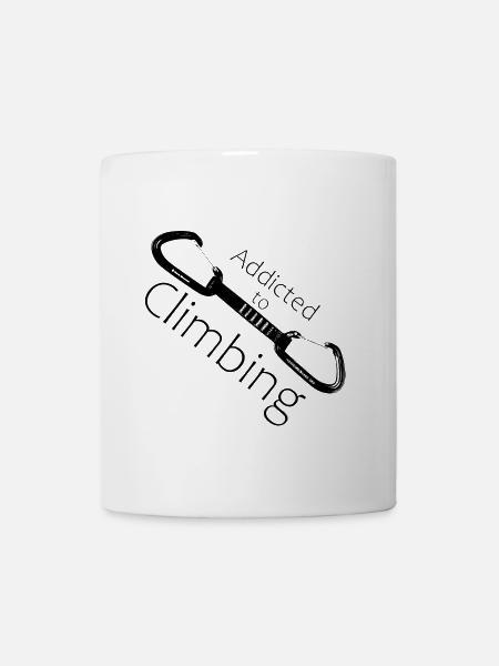 accro à l'escalade - Mug blanc - blanc
