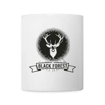 Dunkler Wald Hirsch Motiv - Tasse - Weiß - Vorne