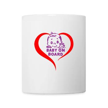 Stickers Bébé à bord - Mug blanc - blanc - Devant