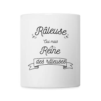 Râleuse oui mais reine des râleuses, humour - Mug blanc - blanc - Devant