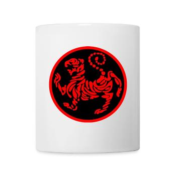 Shotokan Karate Logo Emblem Tiger rot auf schwarz - Tasse - Weiß - Vorne