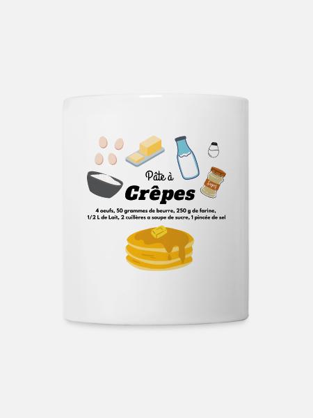 pâte a crêpes recette ingrédients chandeleur - Mug blanc - blanc
