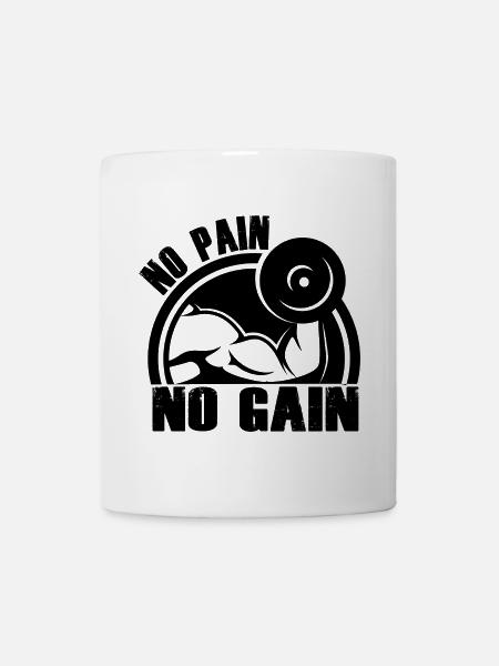 no pain no gain - Mug blanc - blanc
