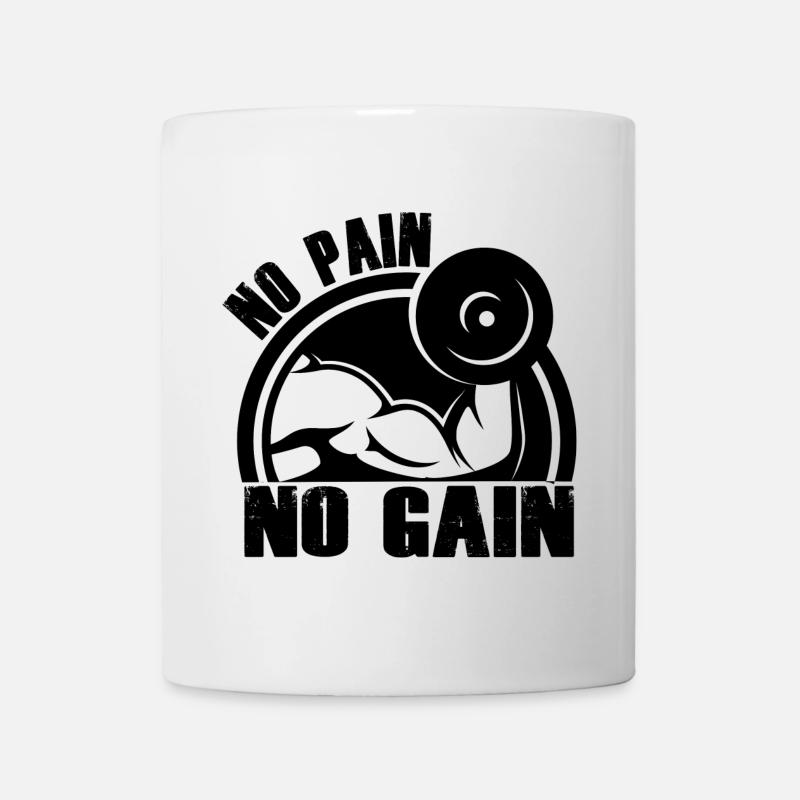 no pain no gain - Mug blanc - blanc