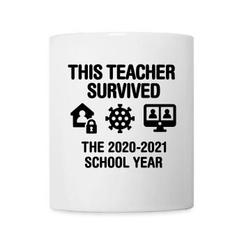Dieser Lehrer überlebte das Schuljahr 2020 2021 - Tasse - Weiß - Vorne