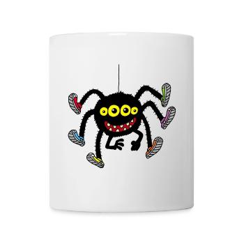 Spinne in bunten Schuhen - Tasse - Weiß - Vorne