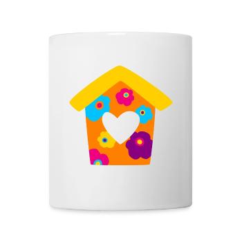 House Birdhouse Spring Summer Bird Colorful Kids - Mug - white - Front