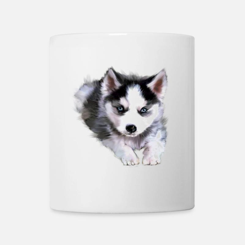Hund, Husky - Tasse - Weiß