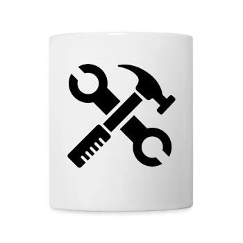 werkzeug tools symbol geschenk tischler Handwerker - Tasse - Weiß - Vorne