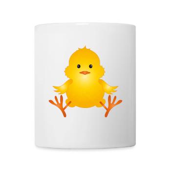 freshly hatched cute fluffy chick - Mug - white - Front