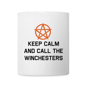 Bleib ruhig und ruf die Winchesters an - Tasse - Weiß - Vorne