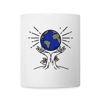 Rette die Erde – Pflanze die Zukunft - Tasse - Weiß - Vorne