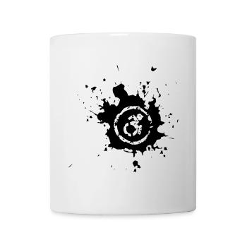 Rollstuhl-Spritzer, Farbspritzer Rollstuhl-Design* - Tasse - Weiß - Vorne