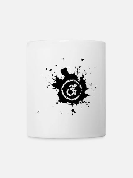 Rollstuhl-Spritzer, Farbspritzer Rollstuhl-Design* - Tasse - Weiß