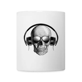 Rock Music Skull With Headphones Design - Tasse - Weiß - Vorne