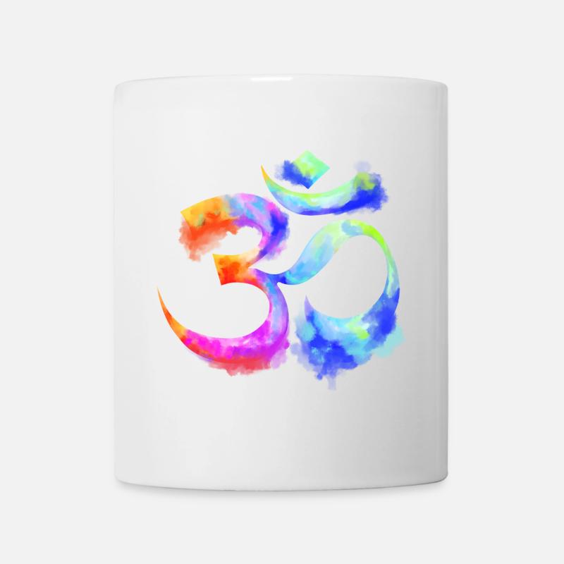 Om arcenciel aquarelle - Mug blanc - blanc