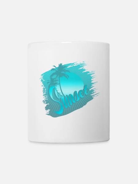 sunset blue - Tasse - Weiß