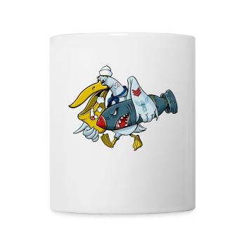 Navy sailors pelican - Mug - white - Front
