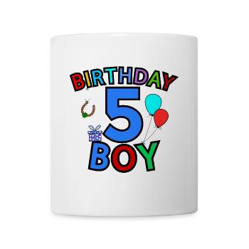 Birthday Boy 5 - Tasse - Weiß - Vorne